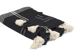 Beliani Torkkupeitto Puuvilla Musta 130 X 170 Cm Kulac Online
