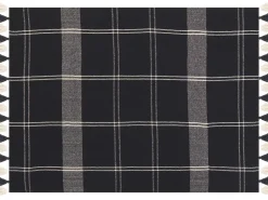 Beliani Torkkupeitto Puuvilla Musta 130 X 170 Cm Kulac Online