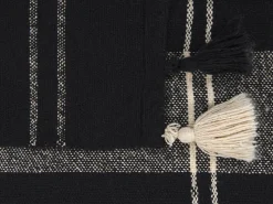 Beliani Torkkupeitto Puuvilla Musta 130 X 170 Cm Kulac Online
