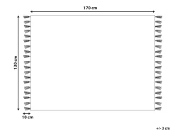 Beliani Torkkupeitto Puuvilla Musta 130 X 170 Cm Kulac Online