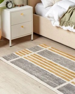 Beliani Torkkupeitto Puuvilla Oliivinvihrea 125 X 150 Cm Yarsa Flash Sale