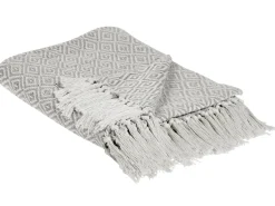 Beliani Torkkupeitto Puuvilla Pastellipinkki/Vaalea Beige 125 X 150 Cm Mityal Outlet