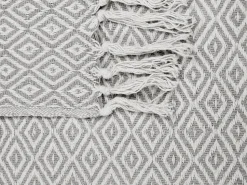 Beliani Torkkupeitto Puuvilla Pastellipinkki/Vaalea Beige 125 X 150 Cm Mityal Outlet