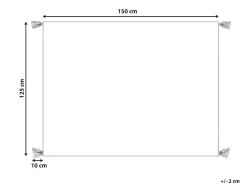 Beliani Torkkupeitto Puuvilla Valkoinen/Harmaa 125 X 150 Cm Namtar Flash Sale