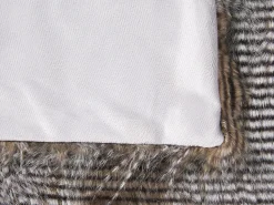 Beliani Torkkupeitto Ruskea/Valkoinen 180 X 220 Cm Asdad New