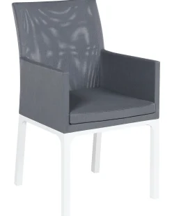 Beliani Tummanharmaa Alumiininen Puutarhatuoli 4 Kpl Bacoli Hot