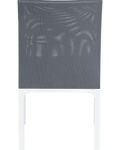 Beliani Tummanharmaa Alumiininen Puutarhatuoli 4 Kpl Bacoli Hot