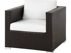 Beliani Tummanruskea 8-Istuttava Ulkosohvaryhma Pe-Rottingista Xxl Shop