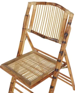 Beliani Tuoli Bambu Kokoontaitettava Ruskea 4 Kpl Trentor Cheap