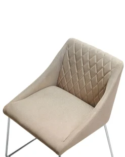 Beliani Tuoli Kangas Beige 2 Kpl Arcata Discount