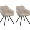 Beliani Tuoli Kangas Beige 2 Kpl Monee Clearance