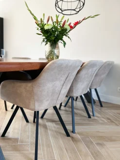 Beliani Tuoli Kangas Beige 2 Kpl Monee Clearance