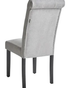 Beliani Tuoli Kangas Harmaa 2 Kpl Velva Clearance