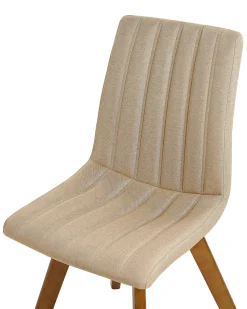 Beliani Tuoli Kangas Hiekanruskea 2 Kpl Calgary Sale