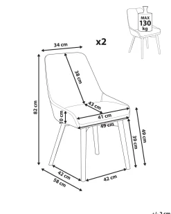 Beliani Tuoli Kangas Hiekanruskea 2 Kpl Melfort Best