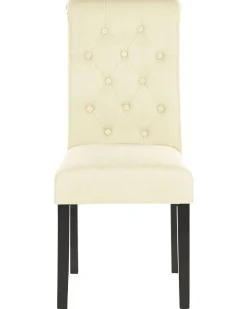 Beliani Tuoli Kangas Kermanvalkoinen 2 Kpl Velva Hot