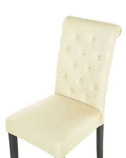 Beliani Tuoli Kangas Kermanvalkoinen 2 Kpl Velva Hot