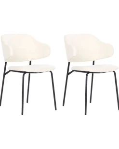 Beliani Tuoli Kangas Kermanvalkoinen 2 Kpl Kenai Shop