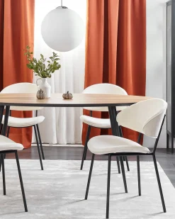 Beliani Tuoli Kangas Kermanvalkoinen 2 Kpl Kiana Best