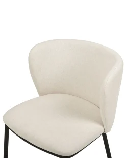 Beliani Tuoli Kangas Kermanvalkoinen 2 Kpl Mina Online