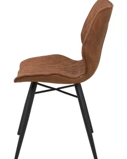 Beliani Tuoli Kangas Kullanruskea 2 Kpl Lisle Best