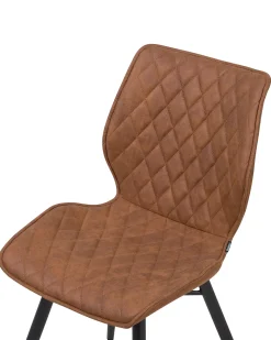 Beliani Tuoli Kangas Kullanruskea 2 Kpl Lisle Best