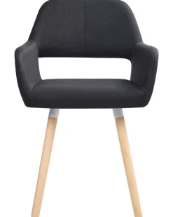 Beliani Tuoli Kangas Musta 2 Kpl Chicago Outlet