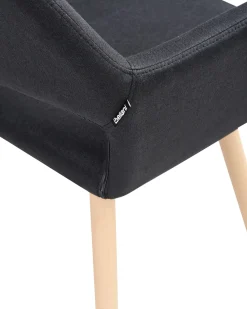 Beliani Tuoli Kangas Musta 2 Kpl Chicago Outlet