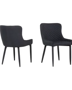 Beliani Tuoli Kangas Musta 2 Kpl Solano Flash Sale