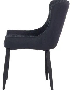 Beliani Tuoli Kangas Musta 2 Kpl Solano Flash Sale