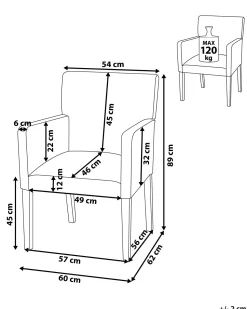 Beliani Tuoli Kangas Musta Rockefeller Discount