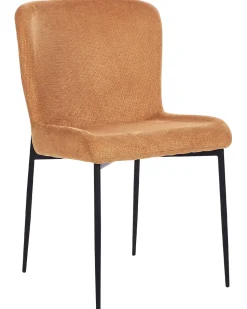 Beliani Tuoli Kangas Oranssi 2 Kpl Ada Sale