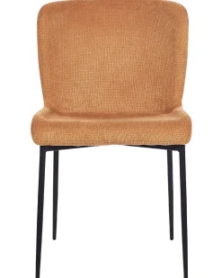 Beliani Tuoli Kangas Oranssi 2 Kpl Ada Sale