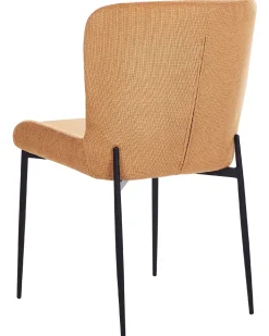 Beliani Tuoli Kangas Oranssi 2 Kpl Ada Sale