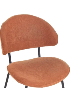 Beliani Tuoli Kangas Oranssi 2 Kpl Kiana Hot