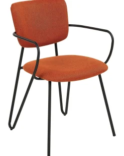 Beliani Tuoli Kangas Oranssi 2 Kpl Elko Cheap