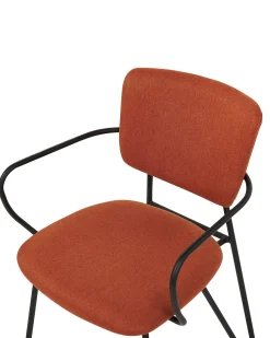 Beliani Tuoli Kangas Oranssi 2 Kpl Elko Cheap