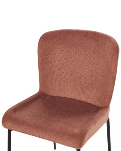 Beliani Tuoli Kangas Ruskea 2 Kpl Ada Discount