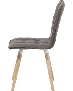 Beliani Tuoli Kangas Ruskeanharmaa 2 Kpl Brooklyn Sale