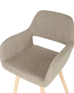 Beliani Tuoli Kangas Ruskeanharmaa 2 Kpl Chicago Outlet