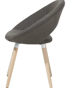 Beliani Tuoli Kangas Ruskeanharmaa 2 Kpl Roslyn Store