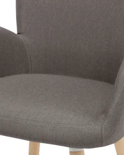 Beliani Tuoli Kangas Ruskeanharmaa 2 Kpl Brookville Cheap