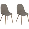 Beliani Tuoli Kangas Ruskeanharmaa 2 Kpl Bruce Discount