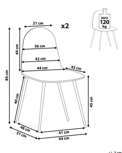 Beliani Tuoli Kangas Ruskeanharmaa 2 Kpl Bruce Discount
