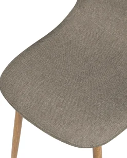 Beliani Tuoli Kangas Ruskeanharmaa 2 Kpl Bruce Discount