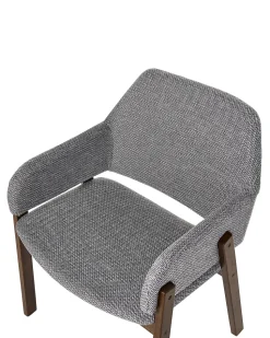 Beliani Tuoli Kangas Tumma Puu/Harmaa 2 Kpl Albion Best Sale