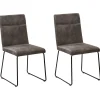 Beliani Tuoli Kangas Tummanharmaa 2 Kpl Nevada New