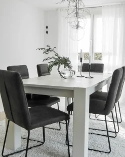 Beliani Tuoli Kangas Tummanharmaa 2 Kpl Nevada New