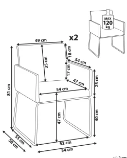 Beliani Tuoli Kangas Tummanharmaa 2 Kpl Gomez Cheap