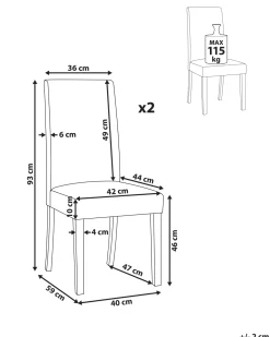 Beliani Tuoli Kangas Tummanharmaa 2 Kpl Broadway Clearance